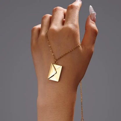 Kişiye Özel Lazer Çizim Aşk Mektubu Kolye